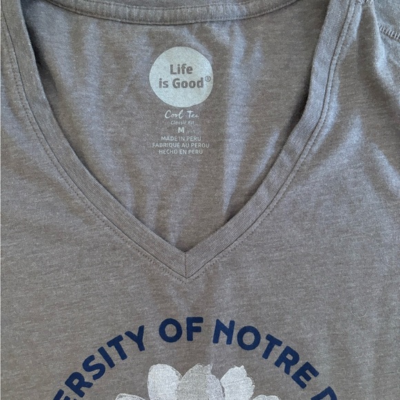 Life is Good Notre Dame Women’s Medium Cool Tee - Picture 3 of 3